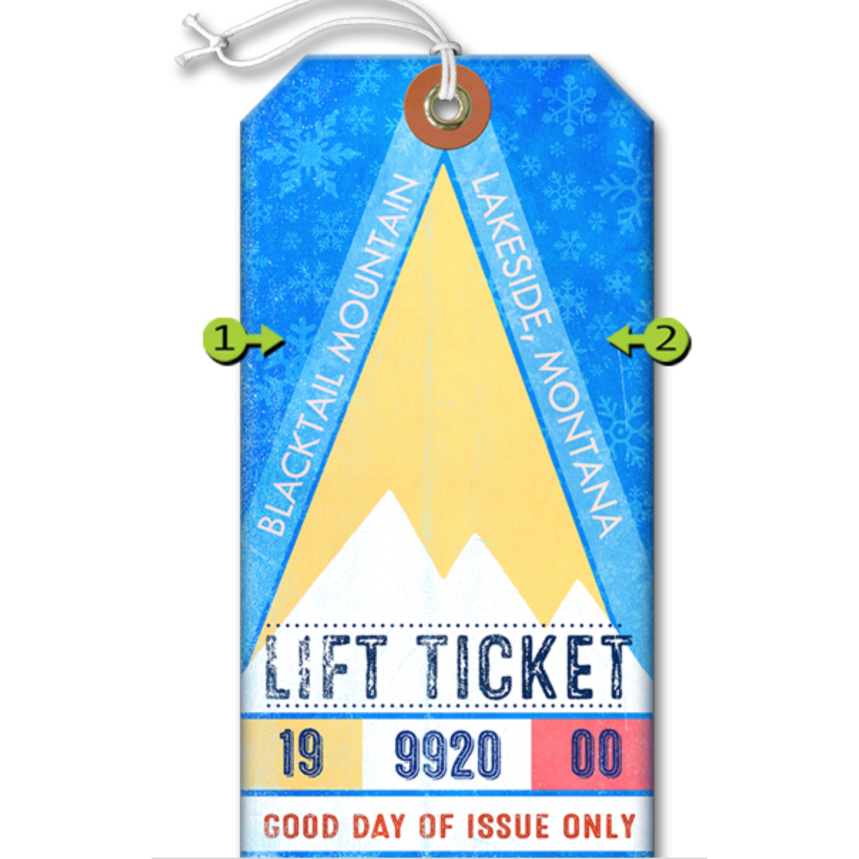 Blue Lift Ticket Sign