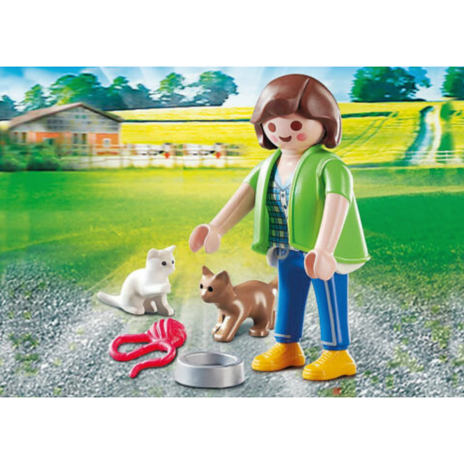 Playmobil Girl with Kittens