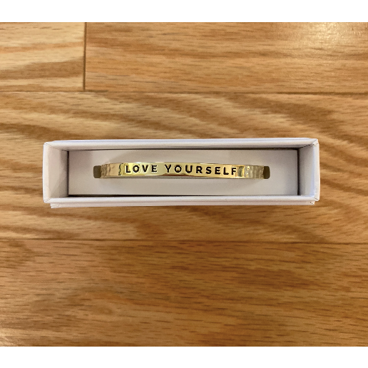 Love Yourself Little Reminder Cuff - Gold