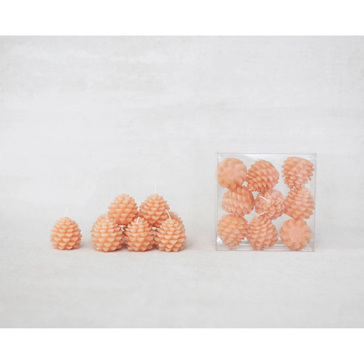 Pinecone Shaped Tealights Blush