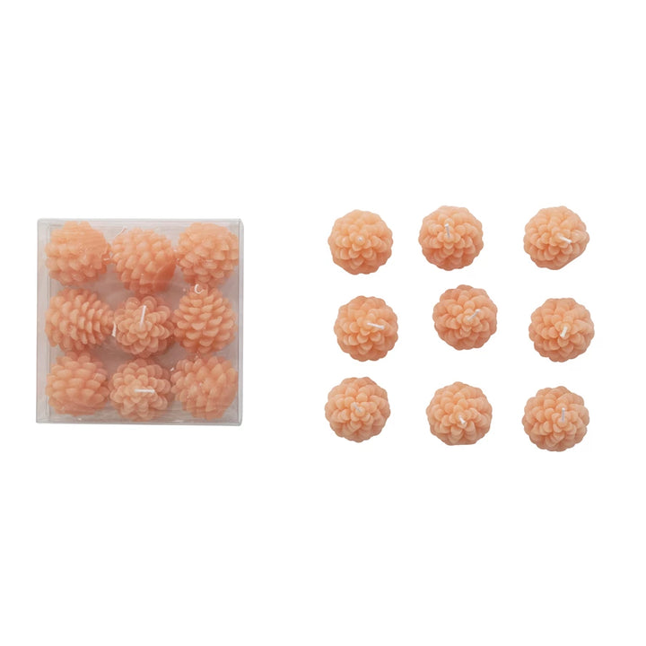 Pinecone Shaped Tealights Blush