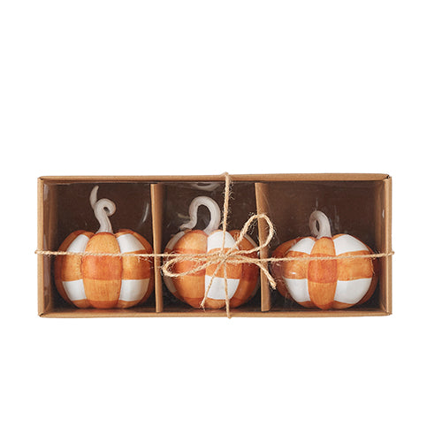 Box of Plaid Pumpkins