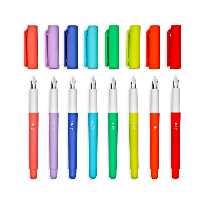 Color Write Fountain Pens - Set of 8