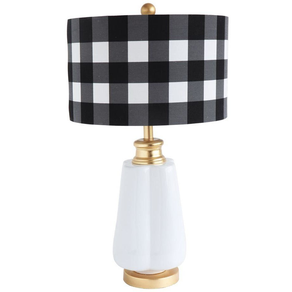 Black and White Checked Table Lamp