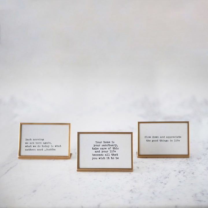 Gold Everyday Framed Quote