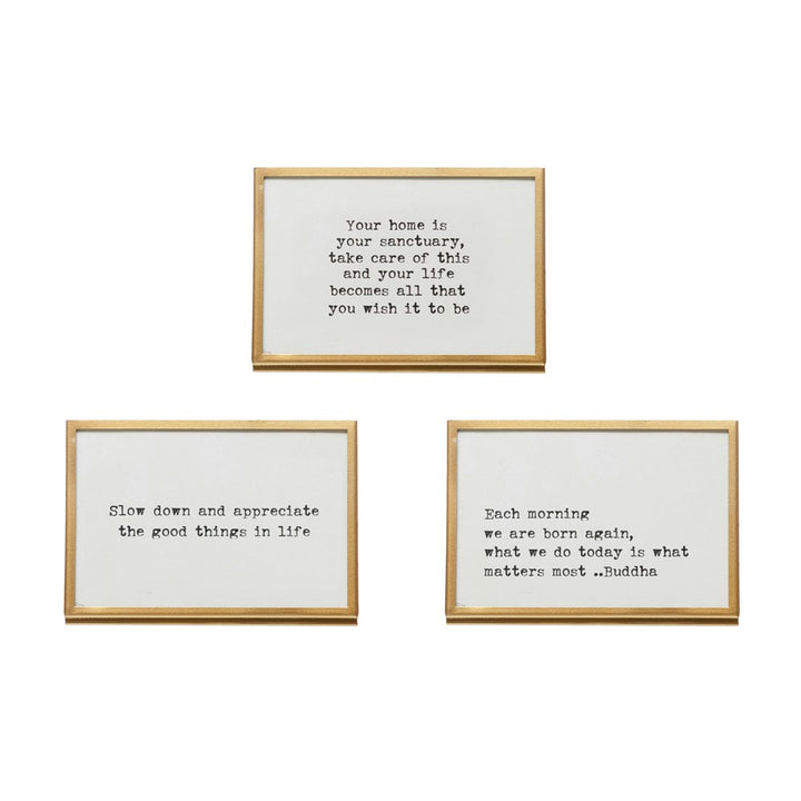 Gold Everyday Framed Quote