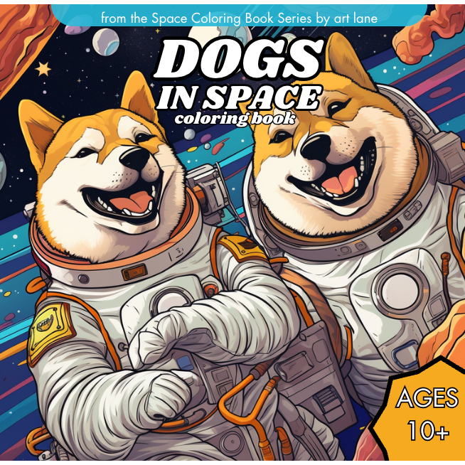 Dogs in Space Coloring Book