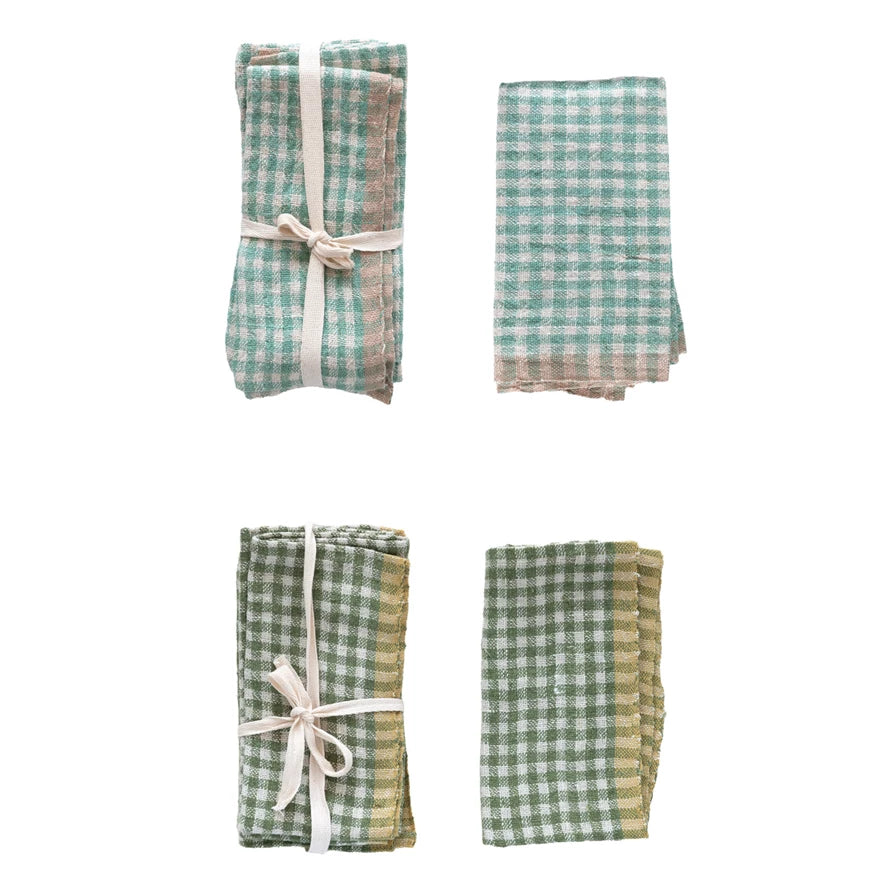 gingham set of four napkins