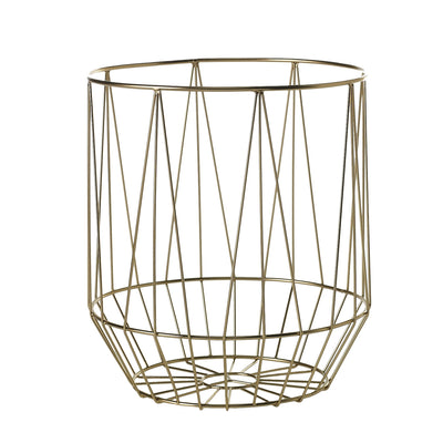 Goldtone Metal Wire Basket