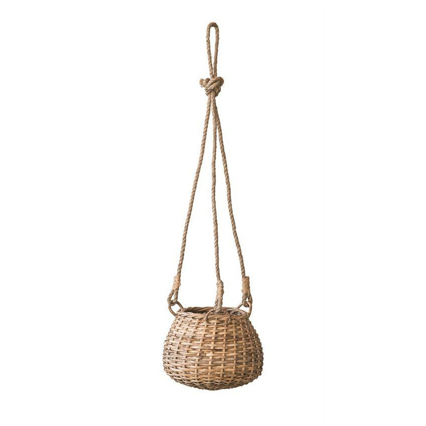 Hand Woven Hanging Rattan Basket
