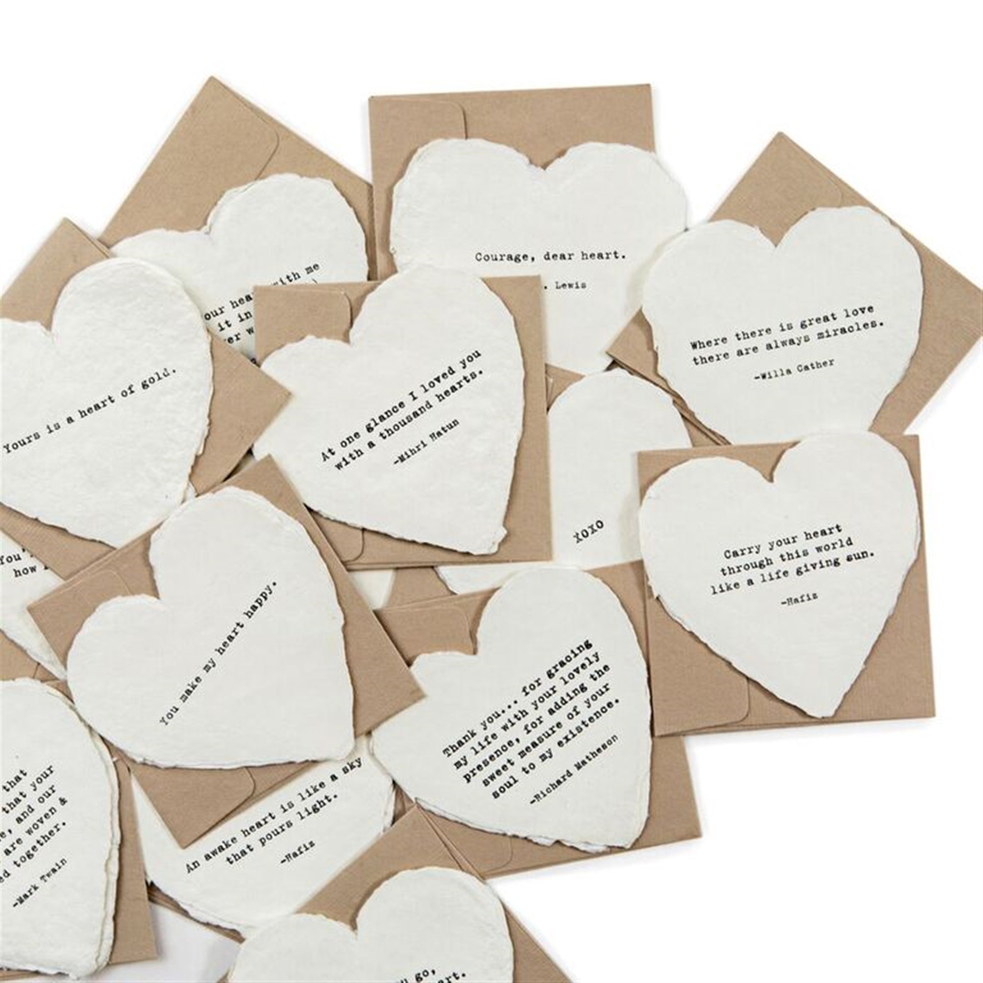 Mini Heart Shaped Cards