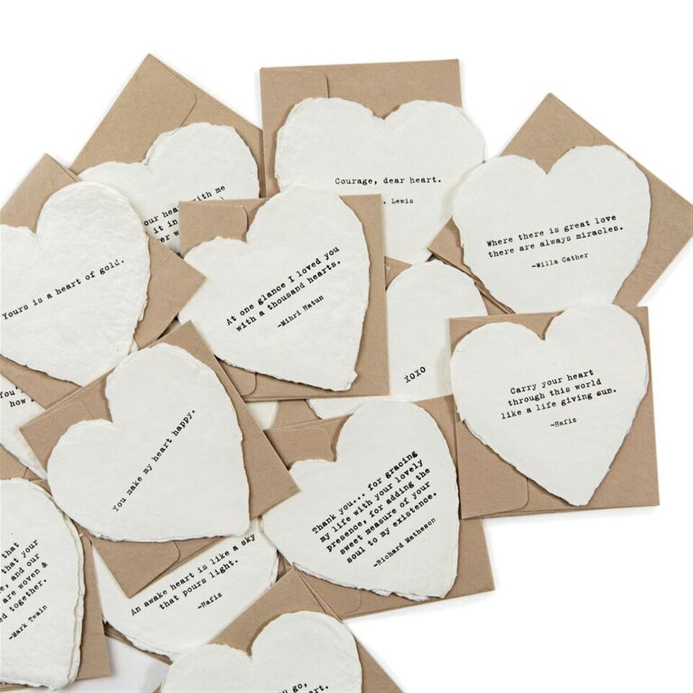 Mini Heart Shaped Cards with Envelope