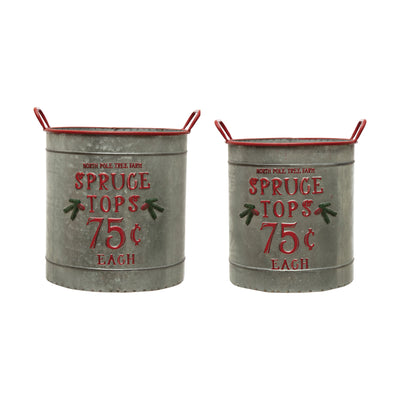 Metal Spruce Buckets