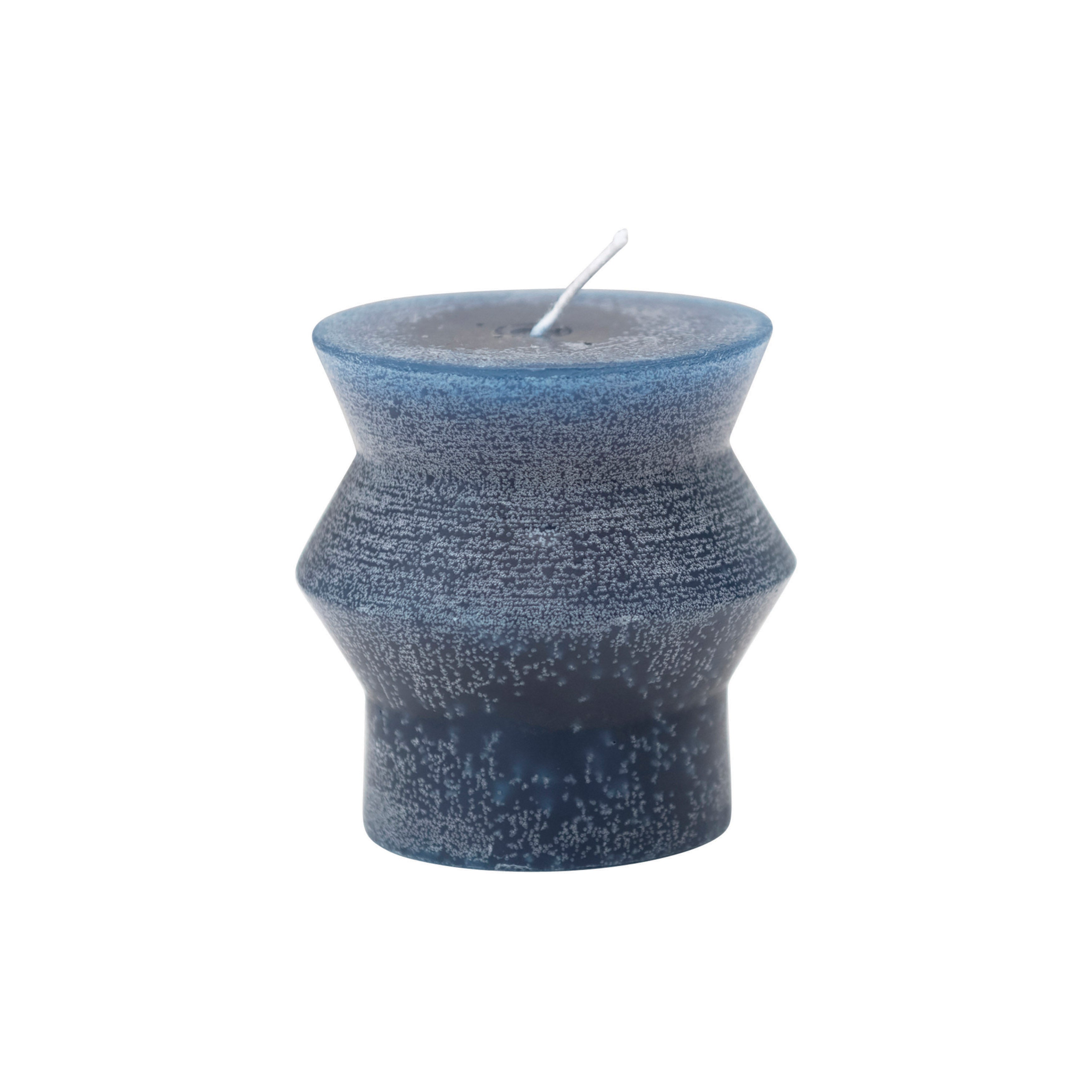 Small Navy Geometric Candle