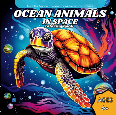 Ocean Animals in Space Coloring Book