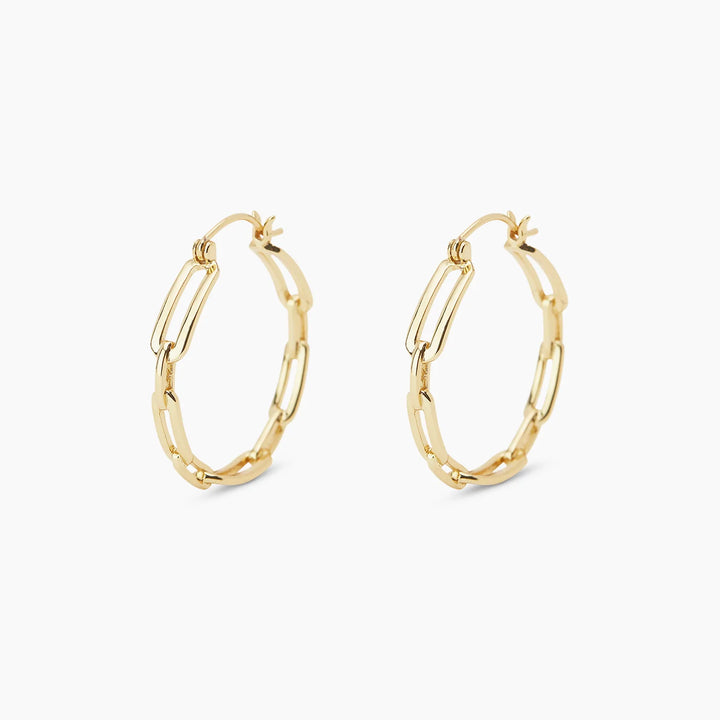 Parker Link Small Hoops - Gold