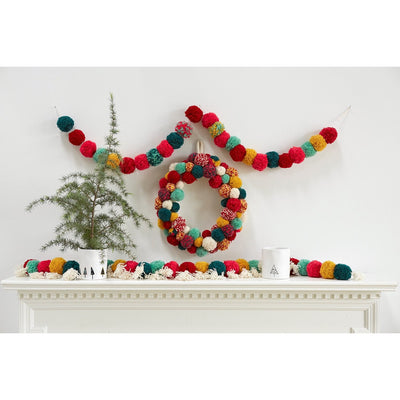 Pom-Pom Festival Wreath