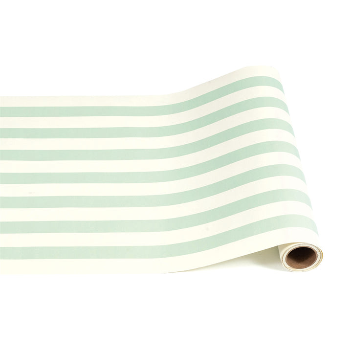 sea green and white stripe runner