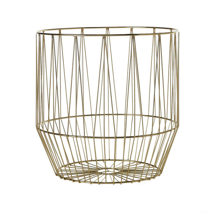 Goldtone Metal Wire Basket