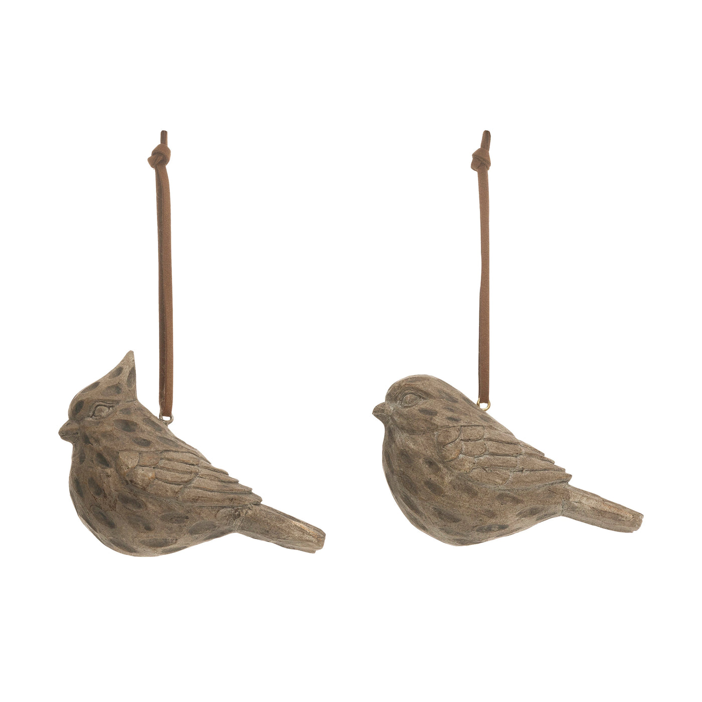 Wood Bird Ornaments